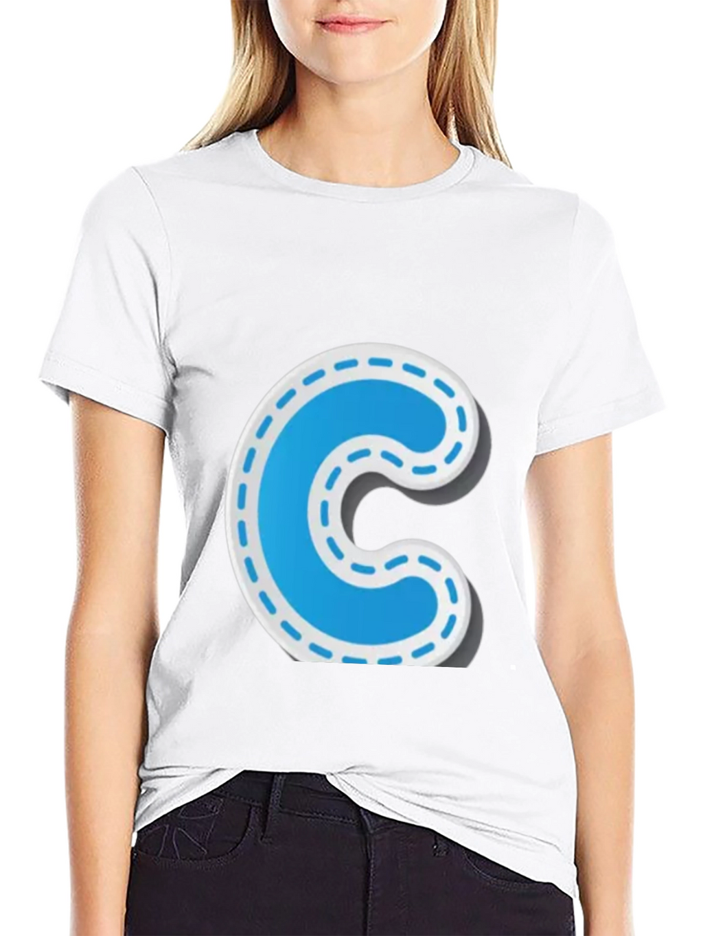 Fun Letter C Black T-Shirt