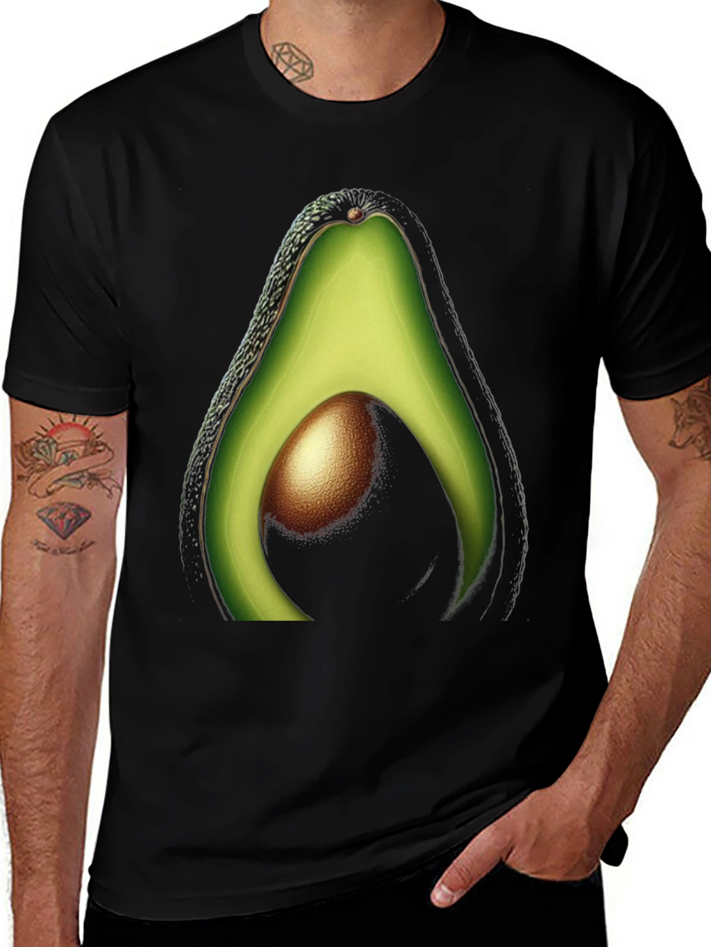 Avocado Slice Graphic T-Shirt