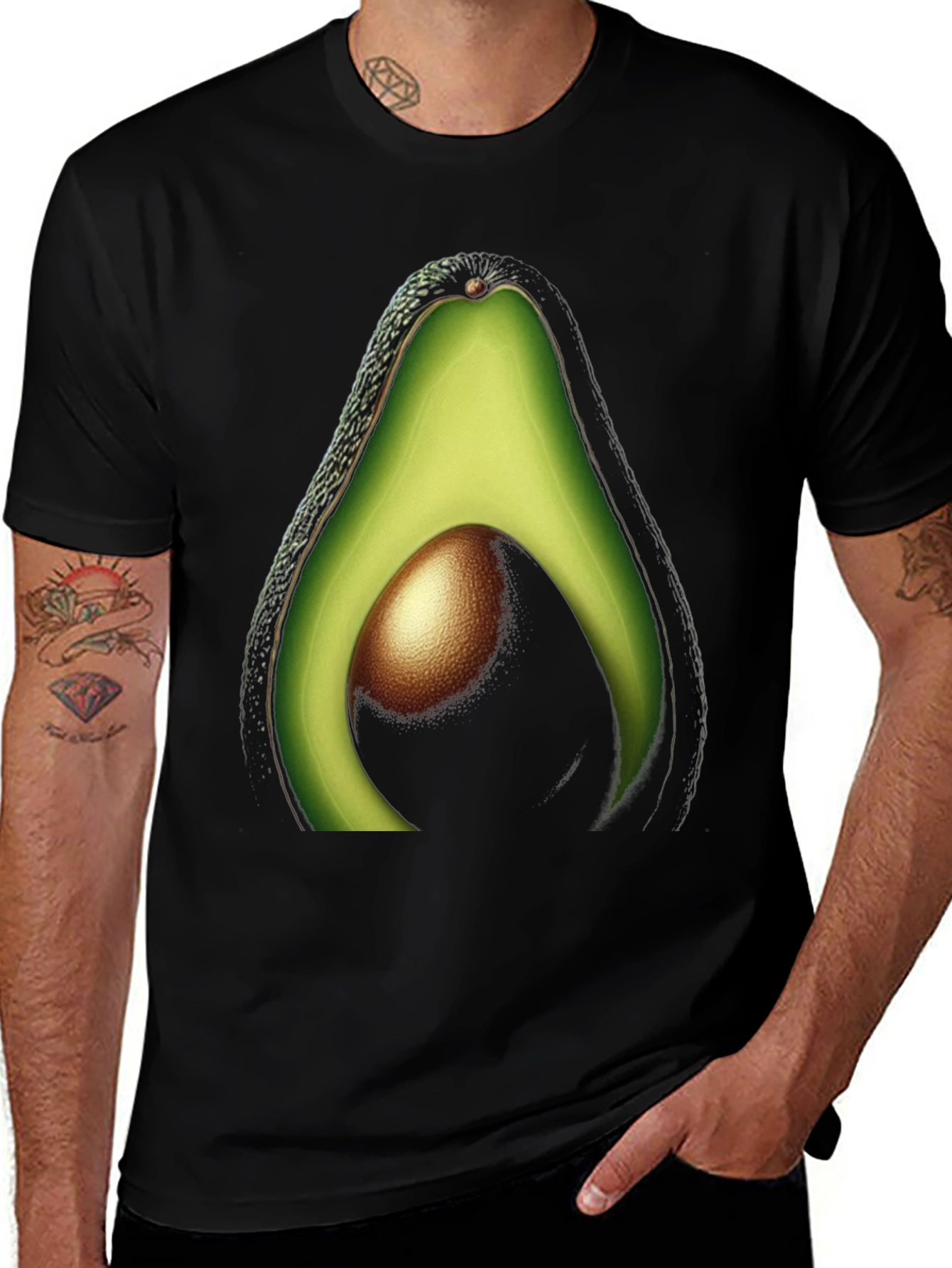Avocado Slice Graphic T-Shirt