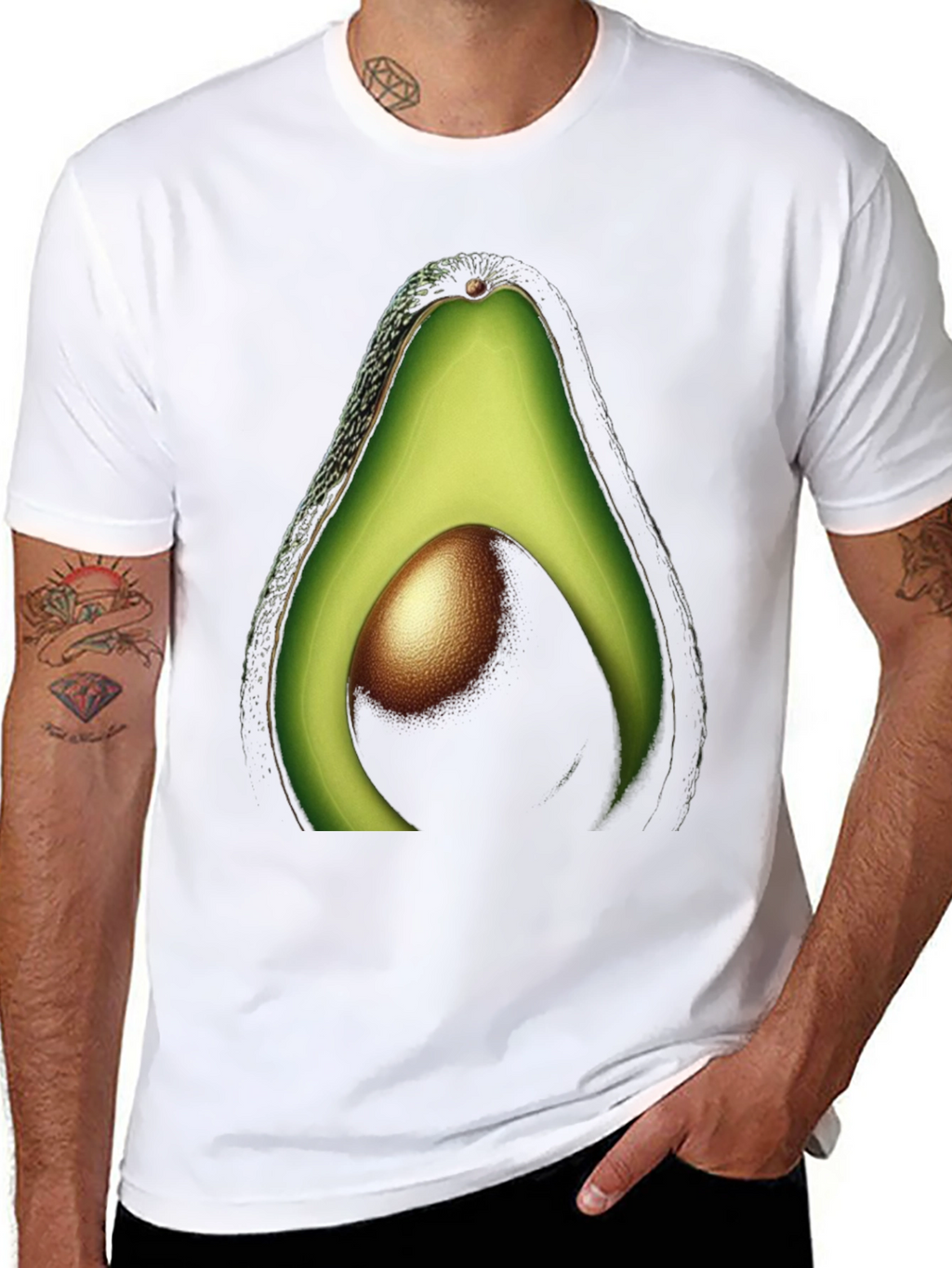 Avocado Slice Graphic T-Shirt