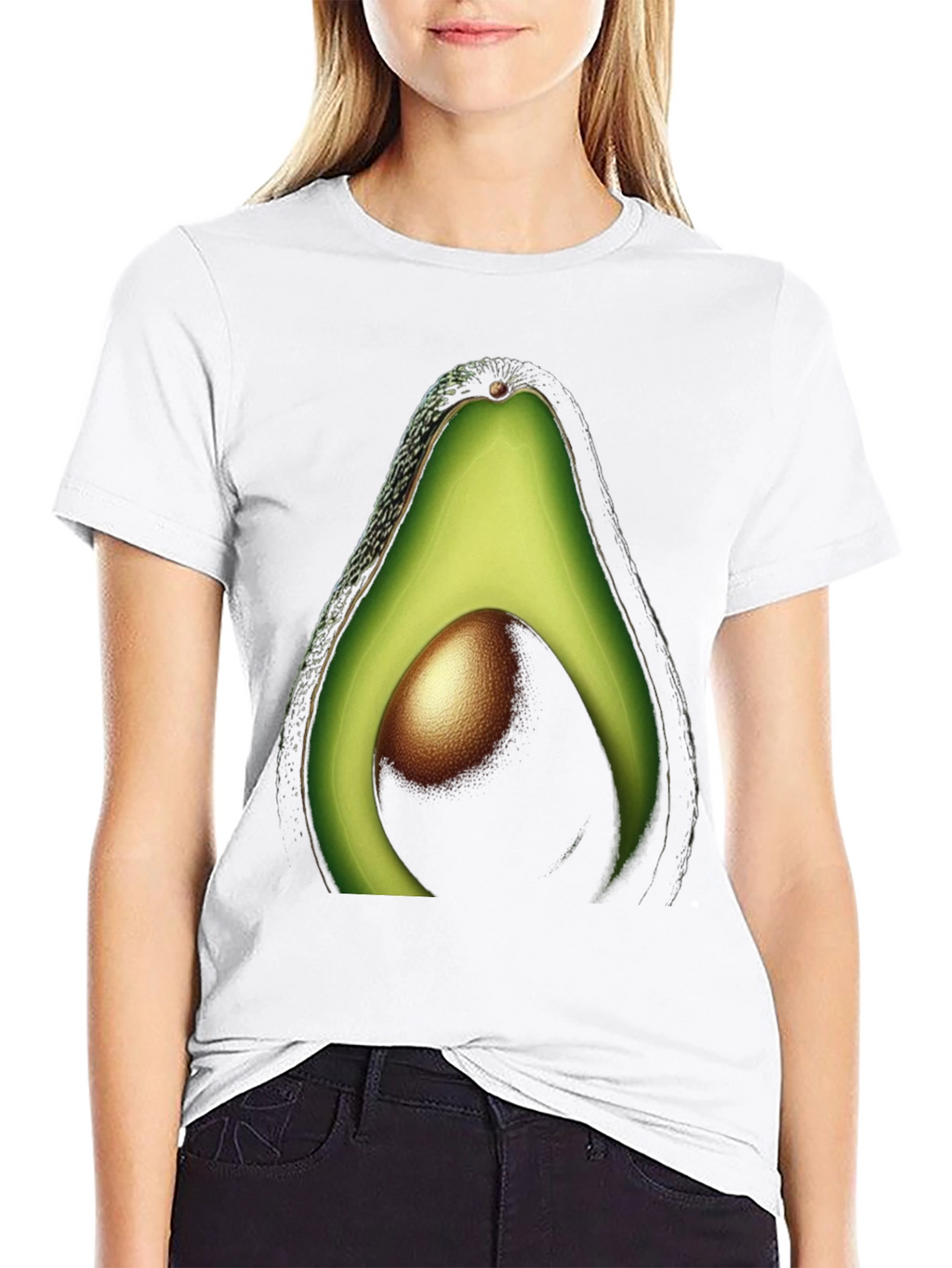 Avocado Slice Graphic T-Shirt
