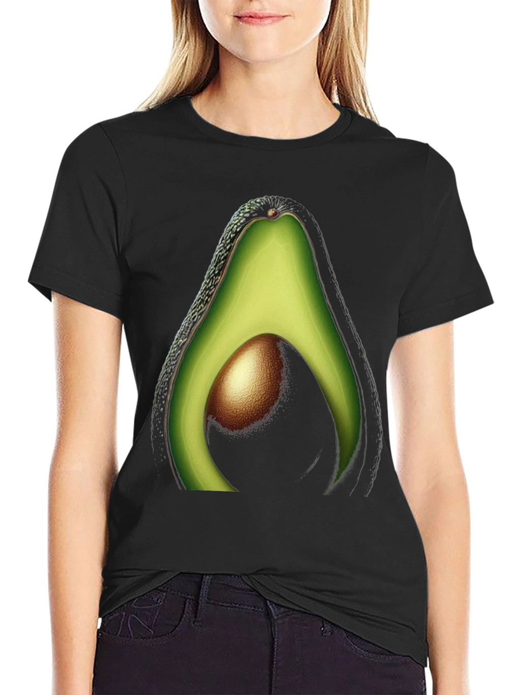 Avocado Slice Graphic T-Shirt