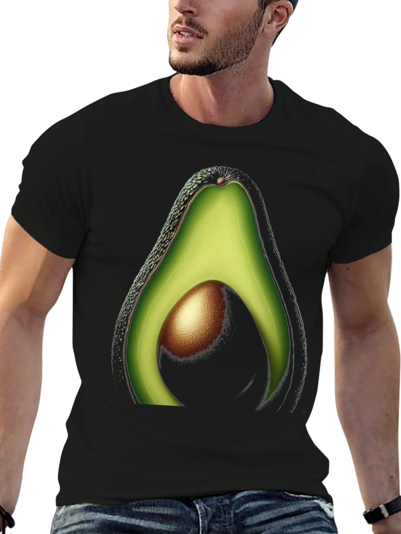 Avocado Slice Graphic T-Shirt