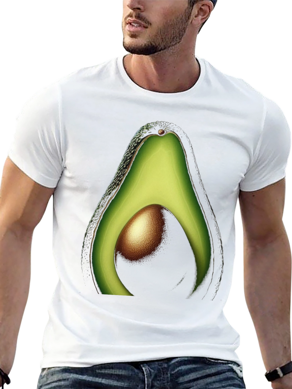 Avocado Slice Graphic T-Shirt