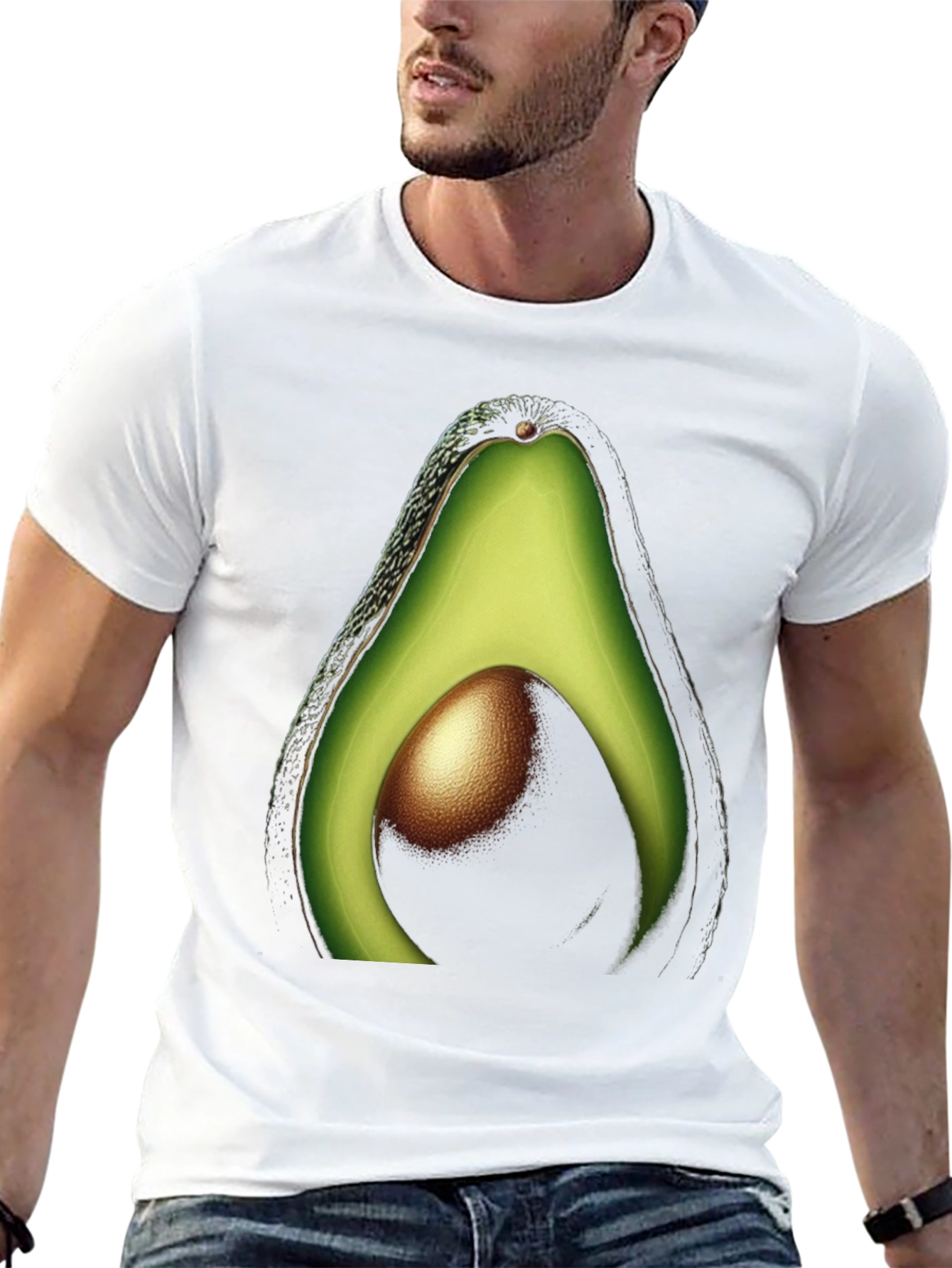 Avocado Slice Graphic T-Shirt