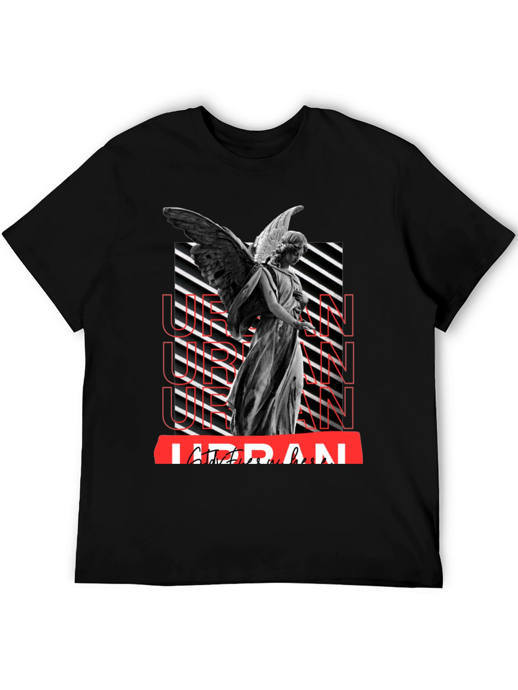Urban Angel Graphic T-Shirt - Trendy Streetwear