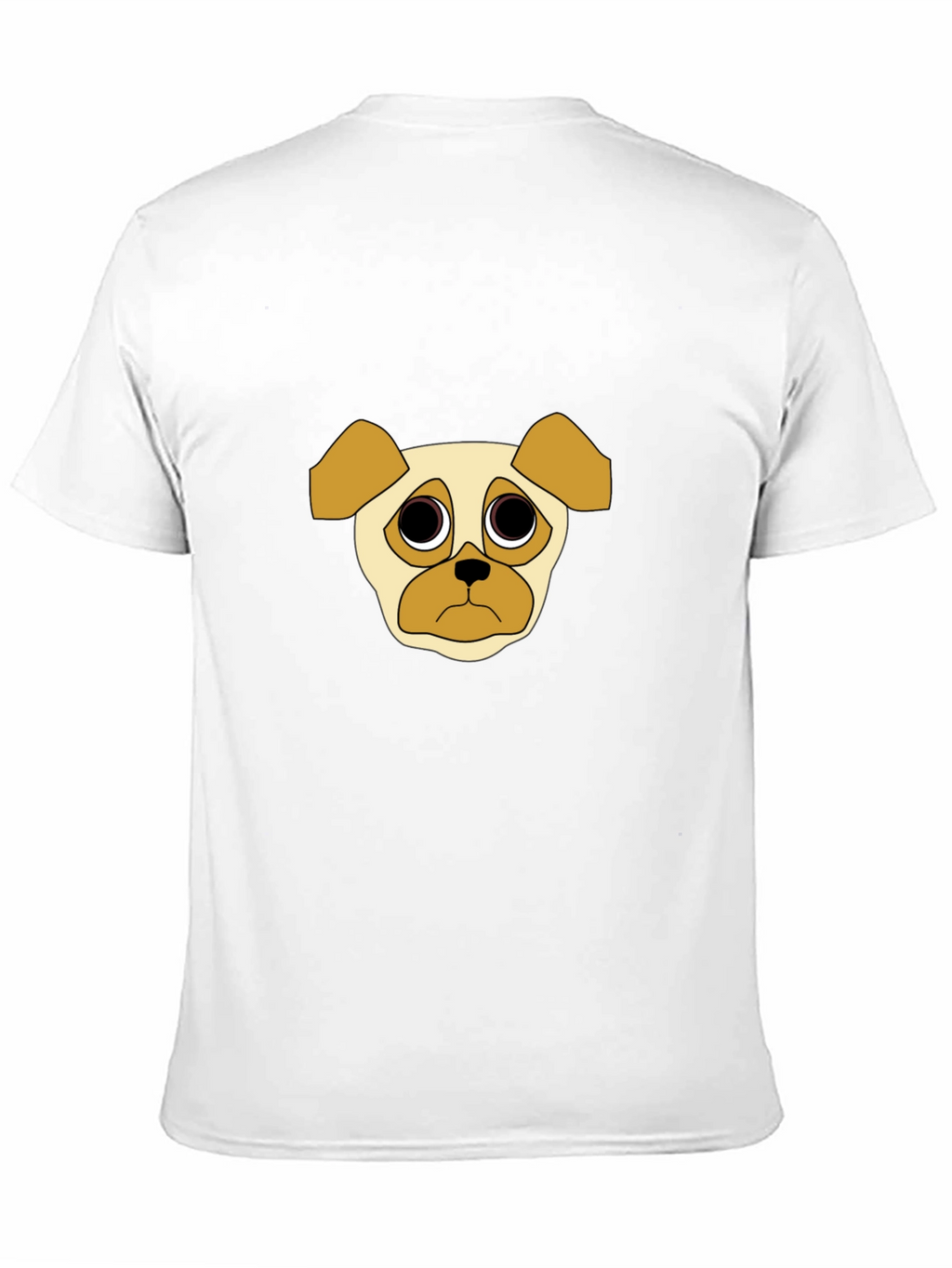Sad Pug Graphic Tee - Black Cotton Casual T-Shirt