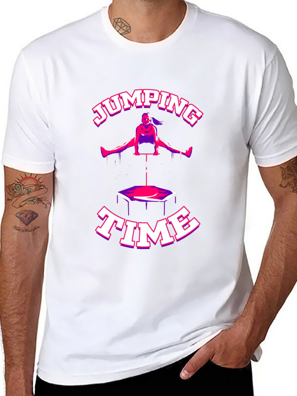 Jumping Time Black T-Shirt