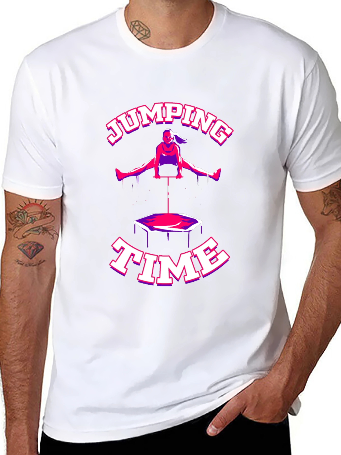 Jumping Time Black T-Shirt