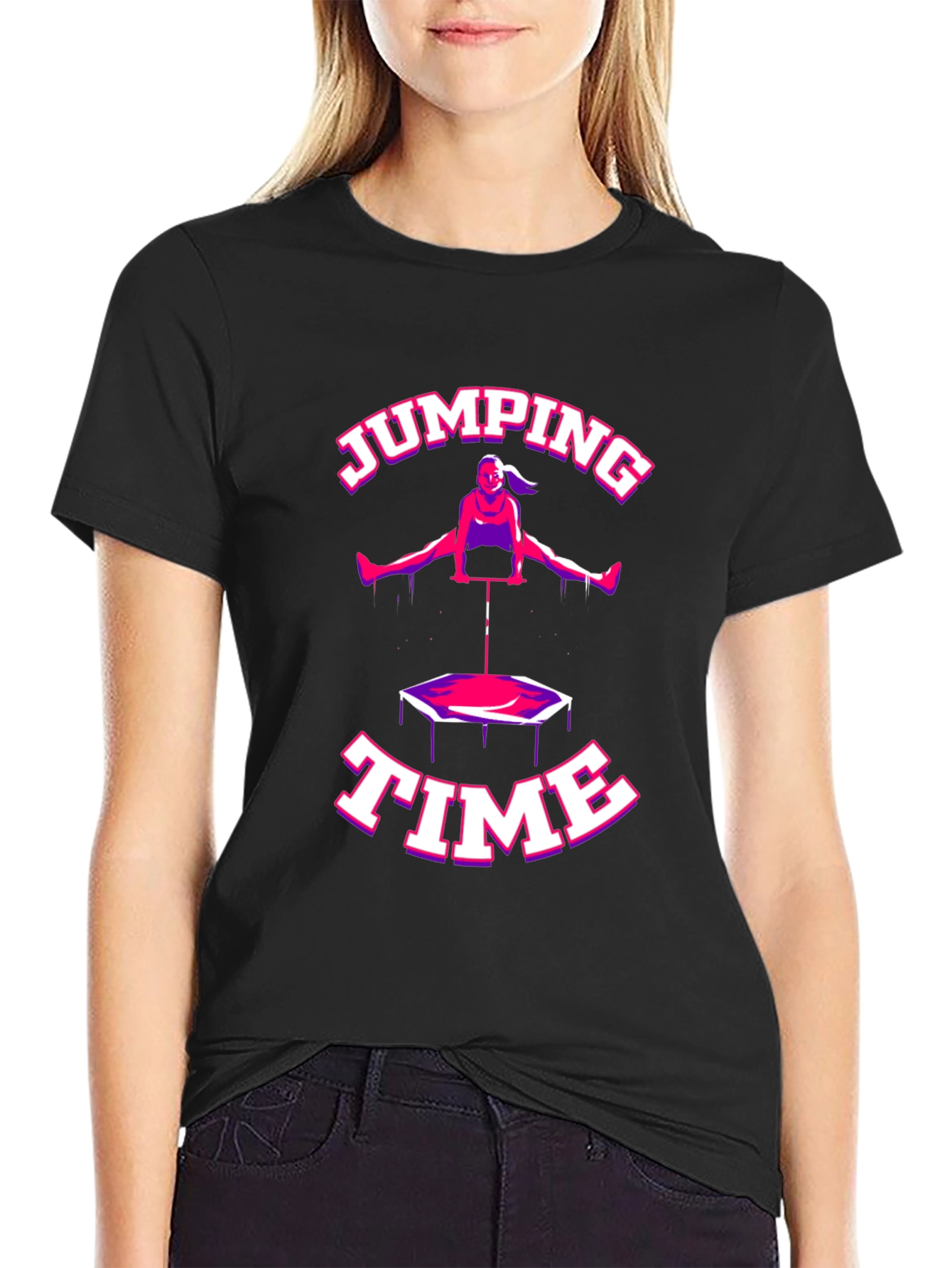 Jumping Time Black T-Shirt