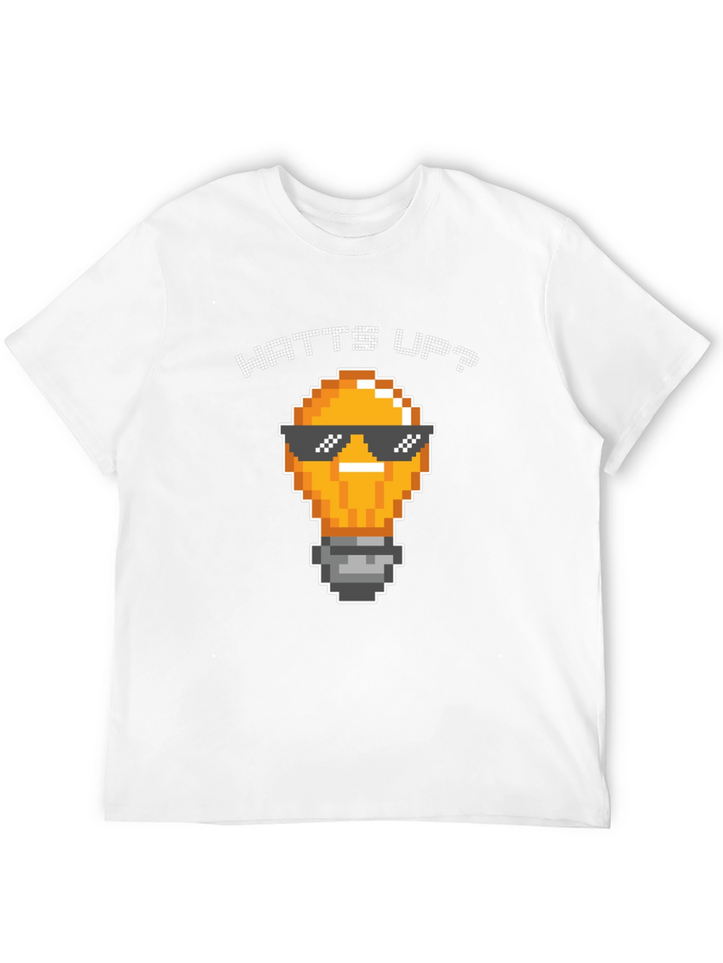 Watts Up? Pixel Light Bulb T-Shirt - Black