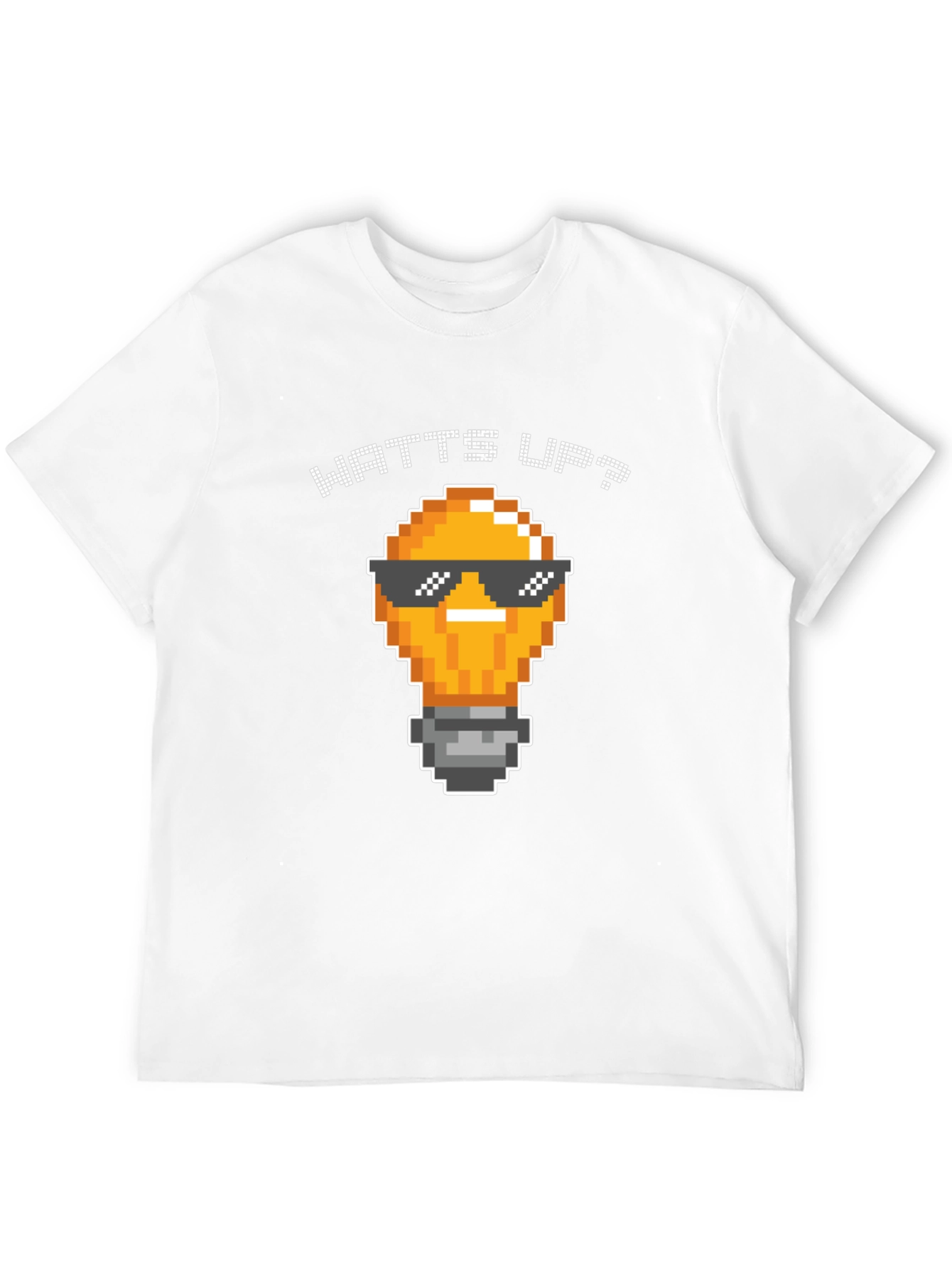 Watts Up? Pixel Light Bulb T-Shirt - Black