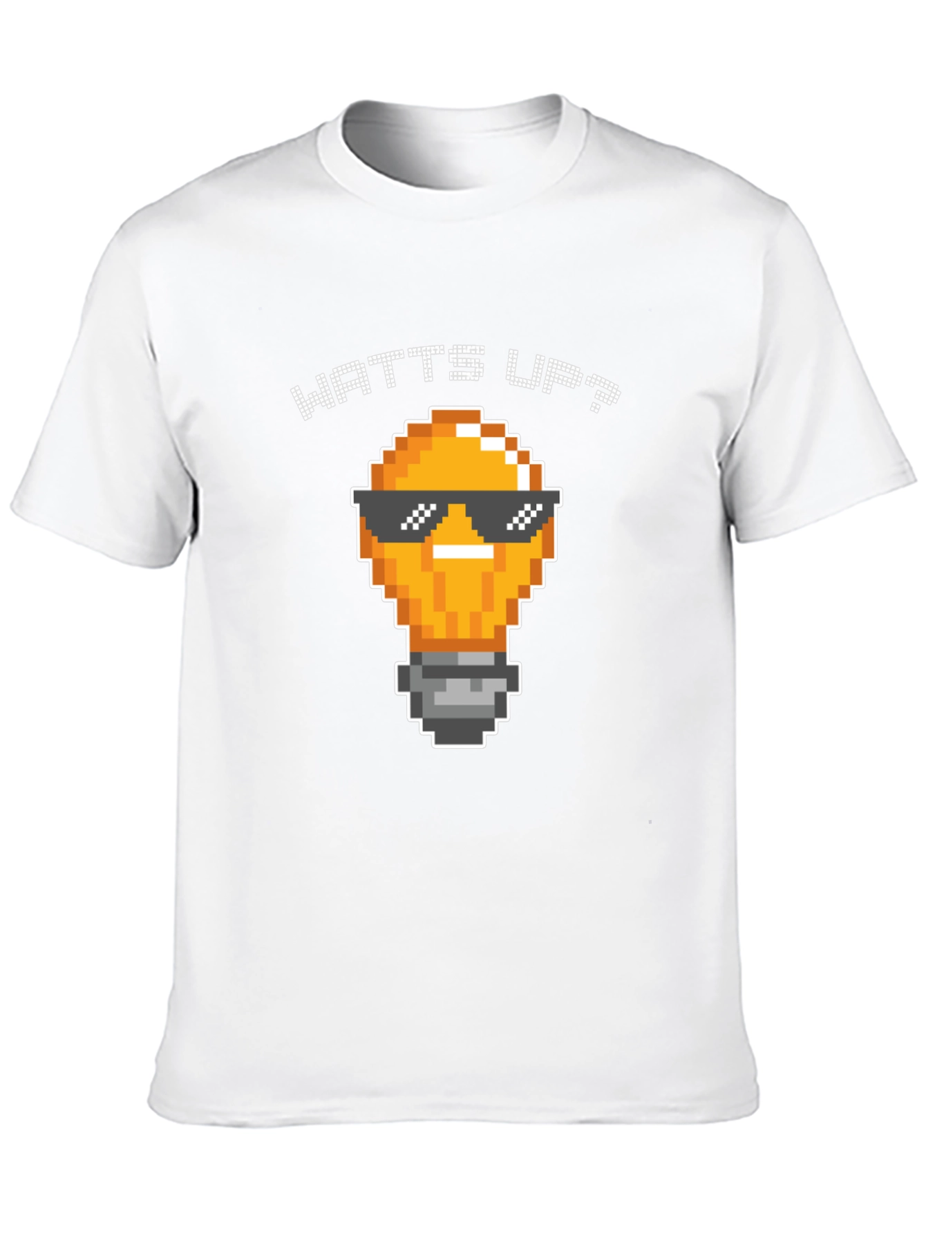 Watts Up? Pixel Light Bulb T-Shirt - Black
