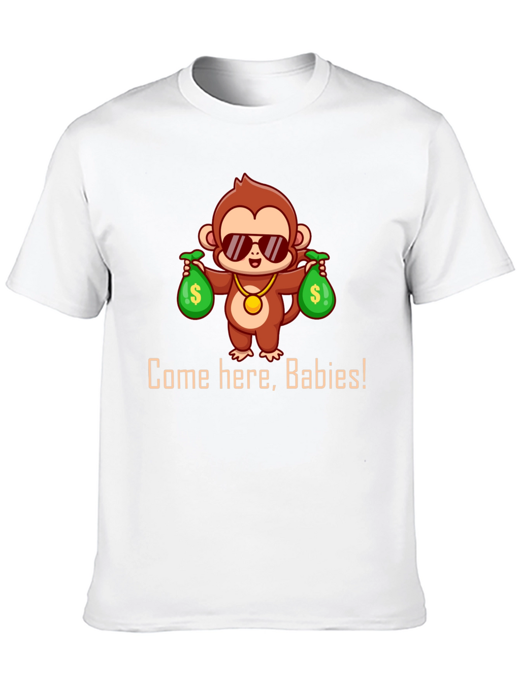Monkey Money Bags Graphic T-Shirt