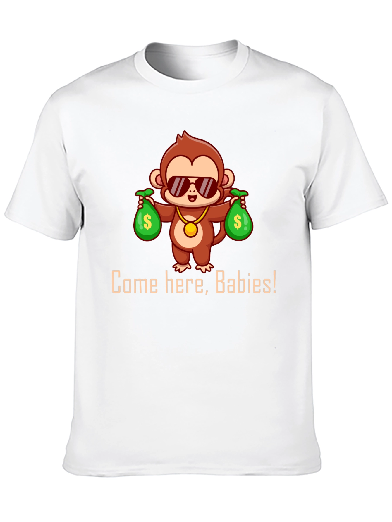 Monkey Money Bags Graphic T-Shirt