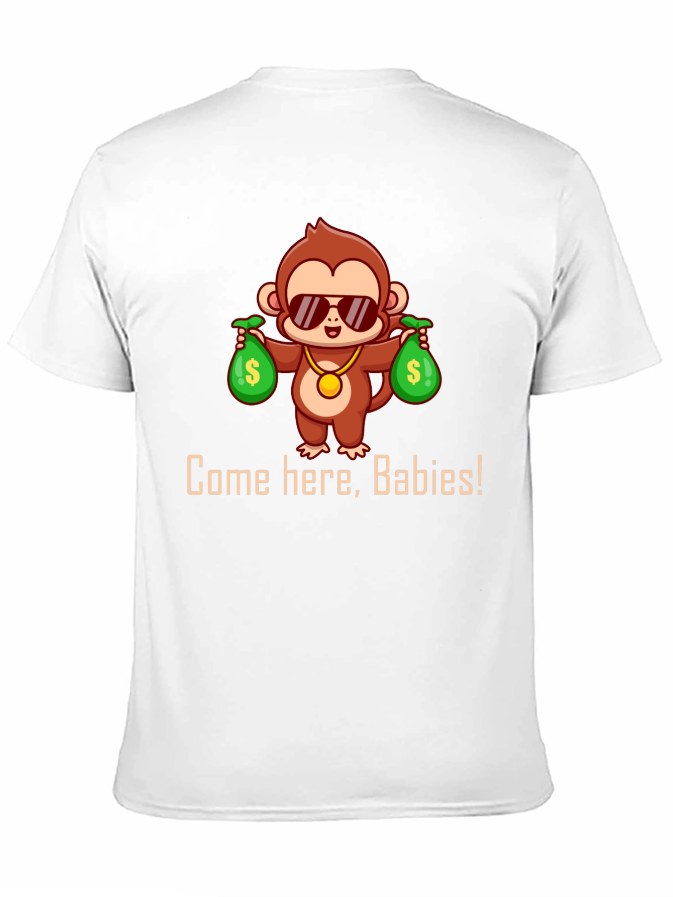 Monkey Money Bags Graphic T-Shirt