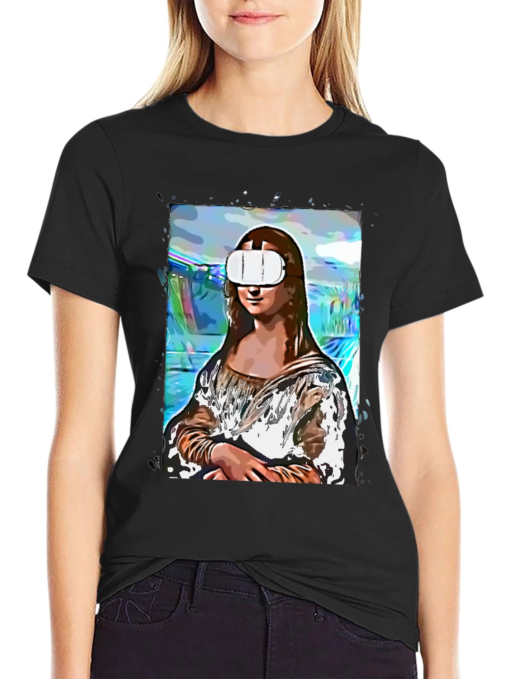 Mona Lisa VR T-Shirt - Artistic Novelty Tee