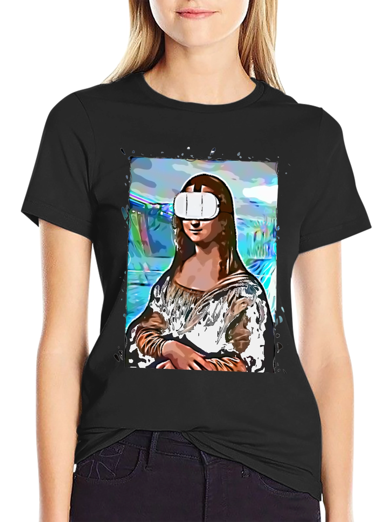 Mona Lisa VR T-Shirt - Artistic Novelty Tee