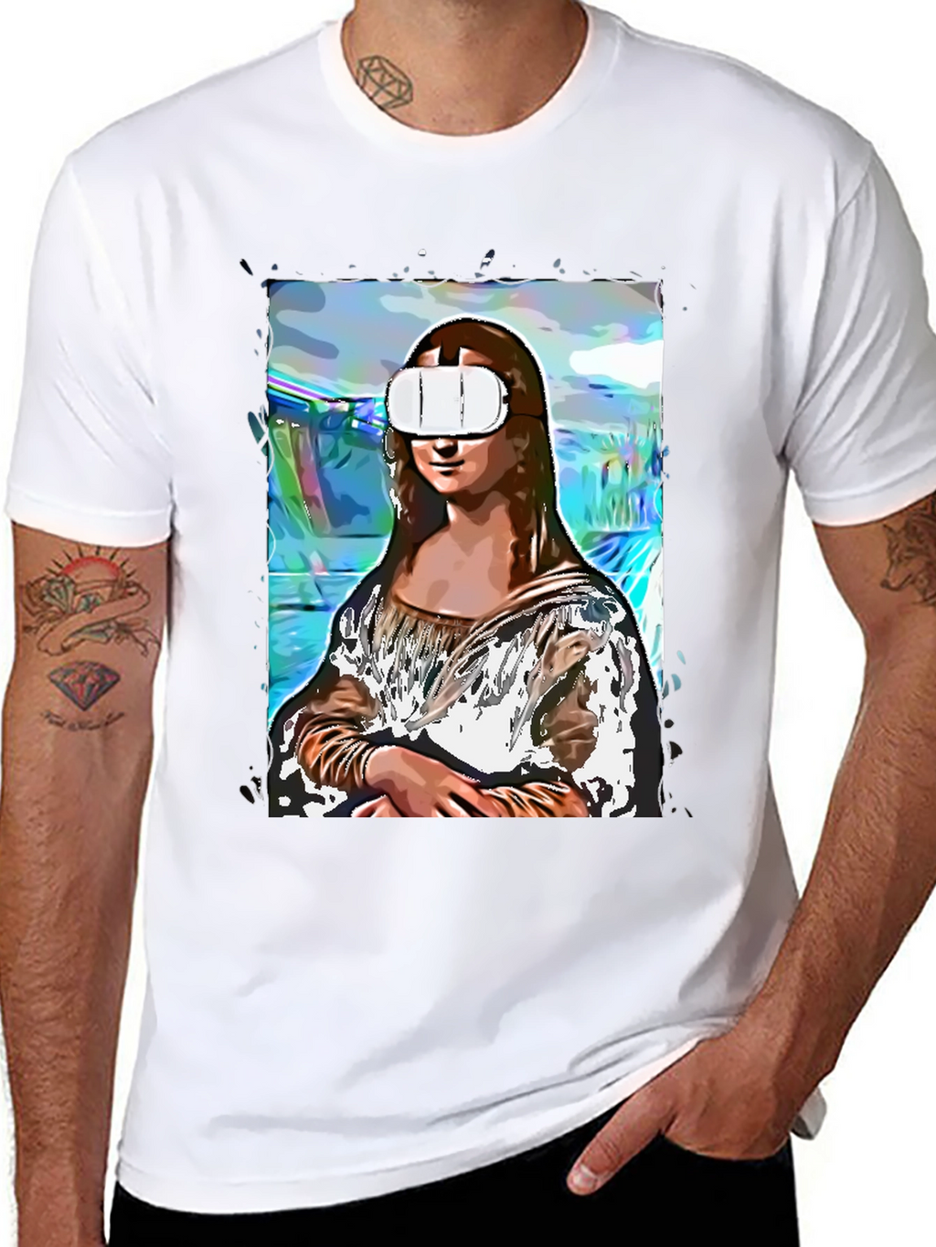 Mona Lisa VR T-Shirt - Artistic Novelty Tee