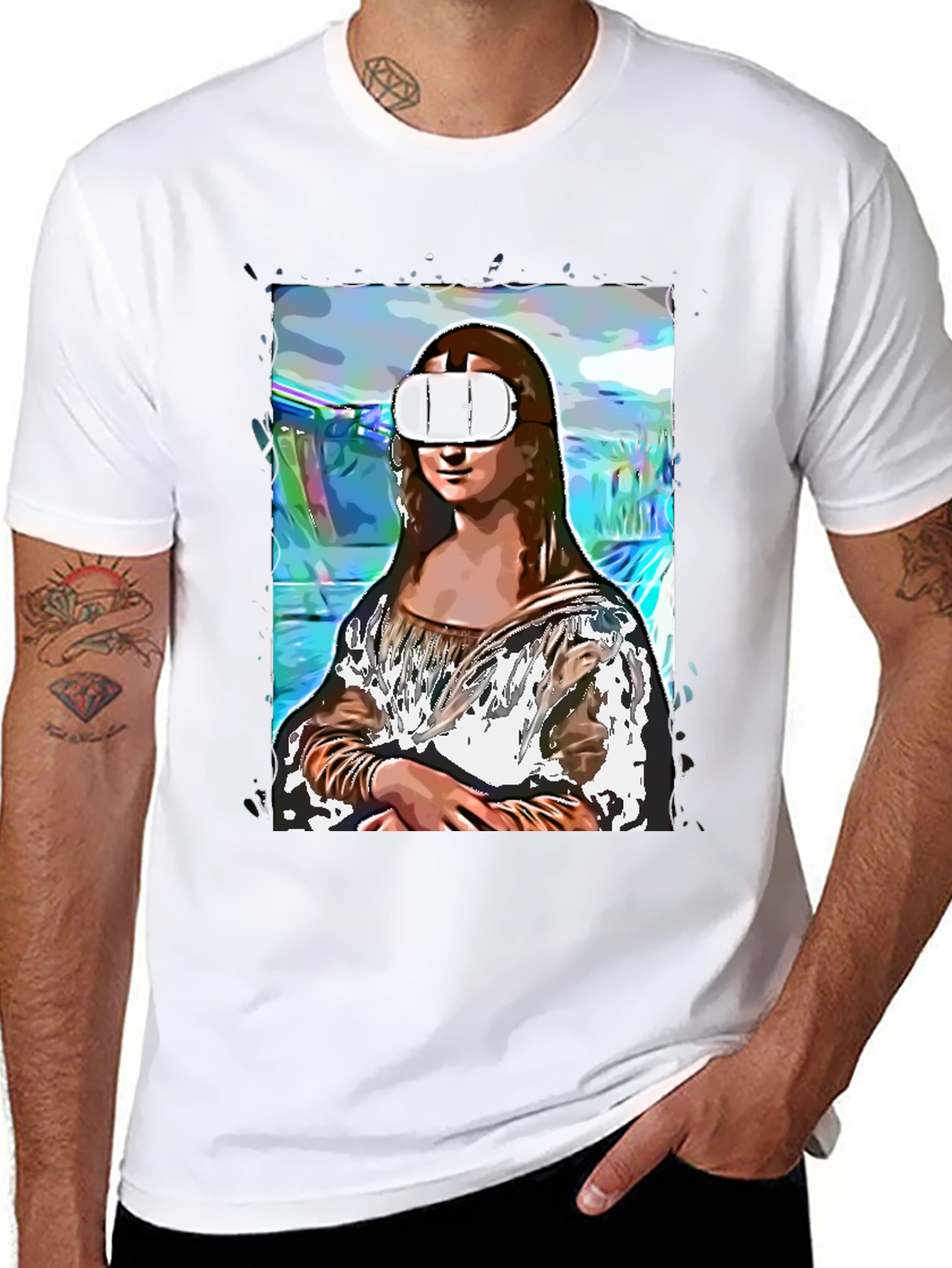 Mona Lisa VR T-Shirt - Artistic Novelty Tee