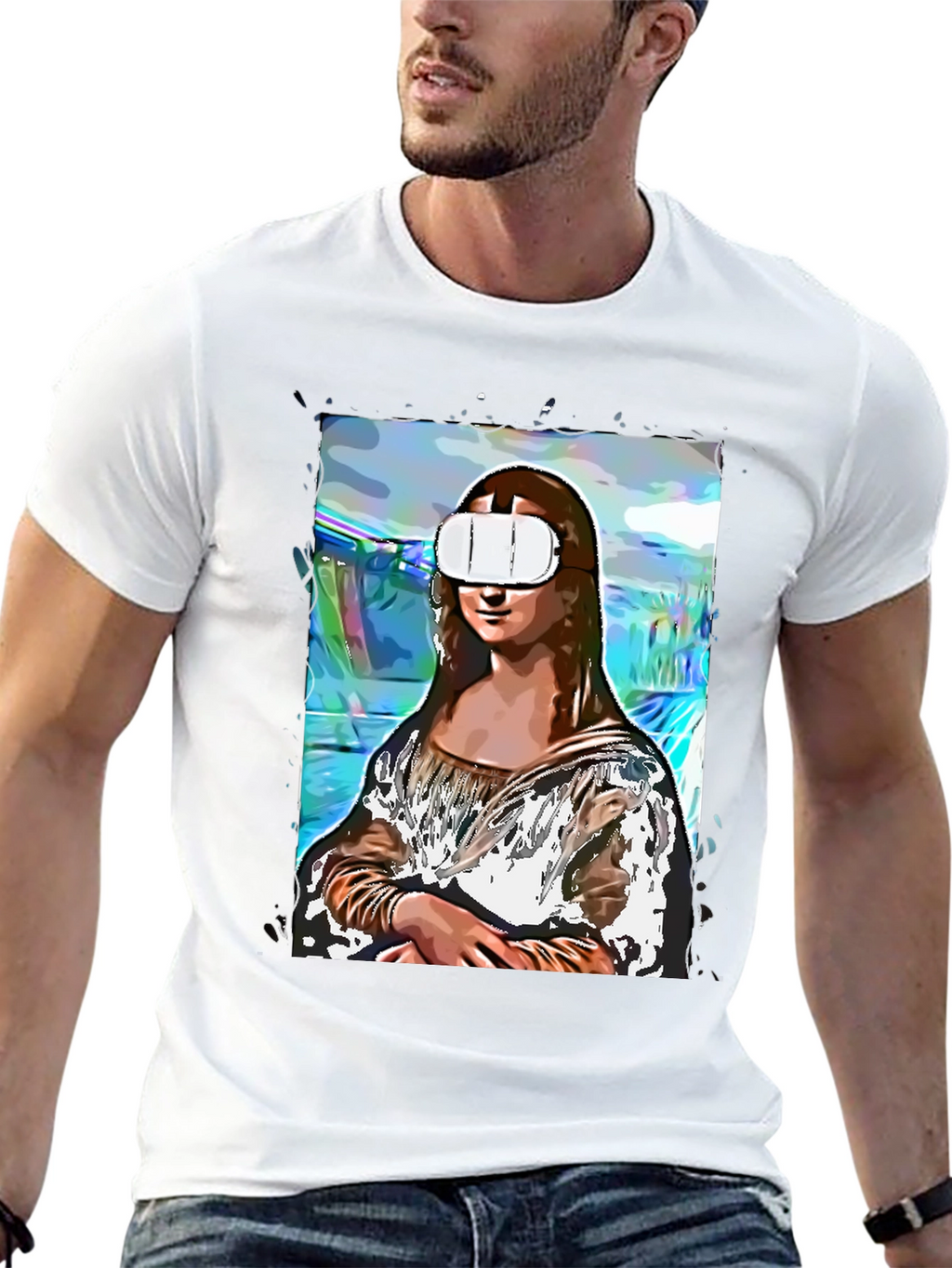 Mona Lisa VR T-Shirt - Artistic Novelty Tee