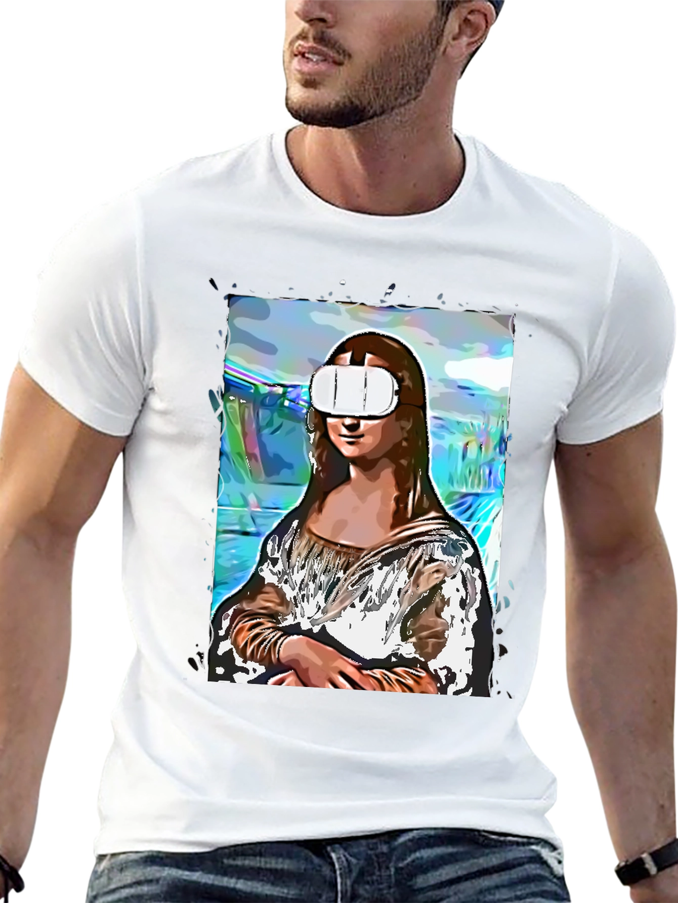 Mona Lisa VR T-Shirt - Artistic Novelty Tee