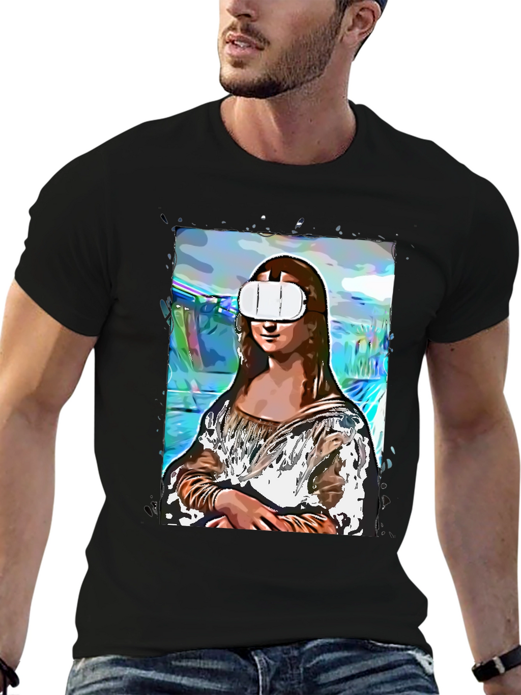 Mona Lisa VR T-Shirt - Artistic Novelty Tee