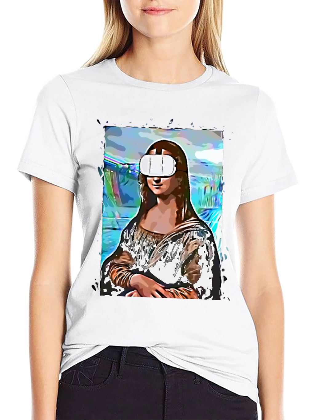 Mona Lisa VR T-Shirt - Artistic Novelty Tee