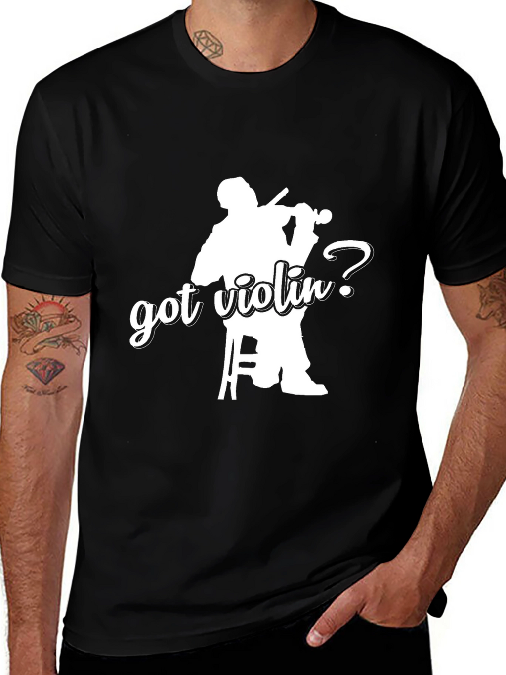 Got Violin? Black Graphic T-Shirt