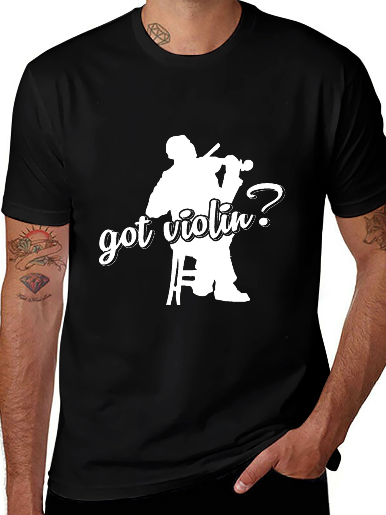Got Violin? Black Graphic T-Shirt
