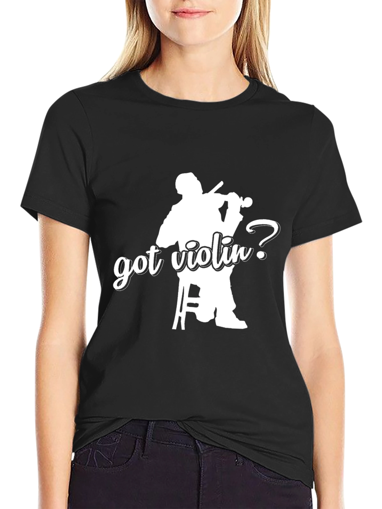 Got Violin? Black Graphic T-Shirt