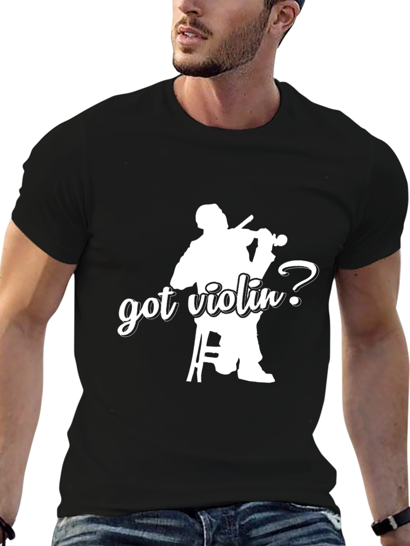 Got Violin? Black Graphic T-Shirt