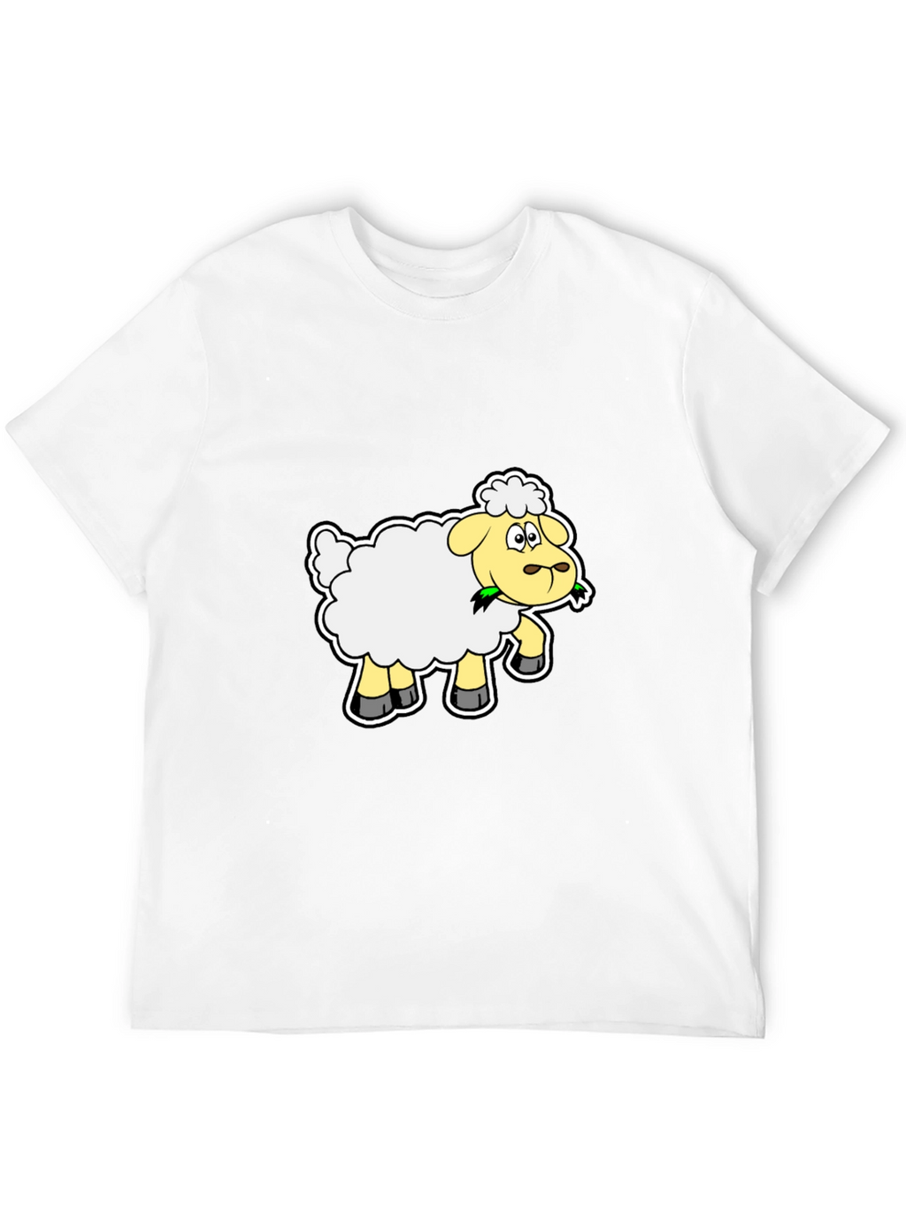 Sheep Graphic Tee - Black Cotton Blend
