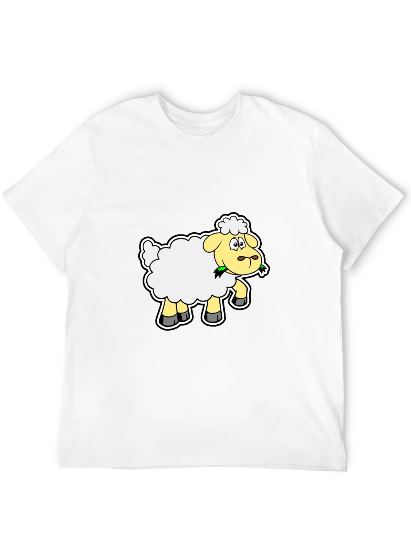 Sheep Graphic Tee - Black Cotton Blend
