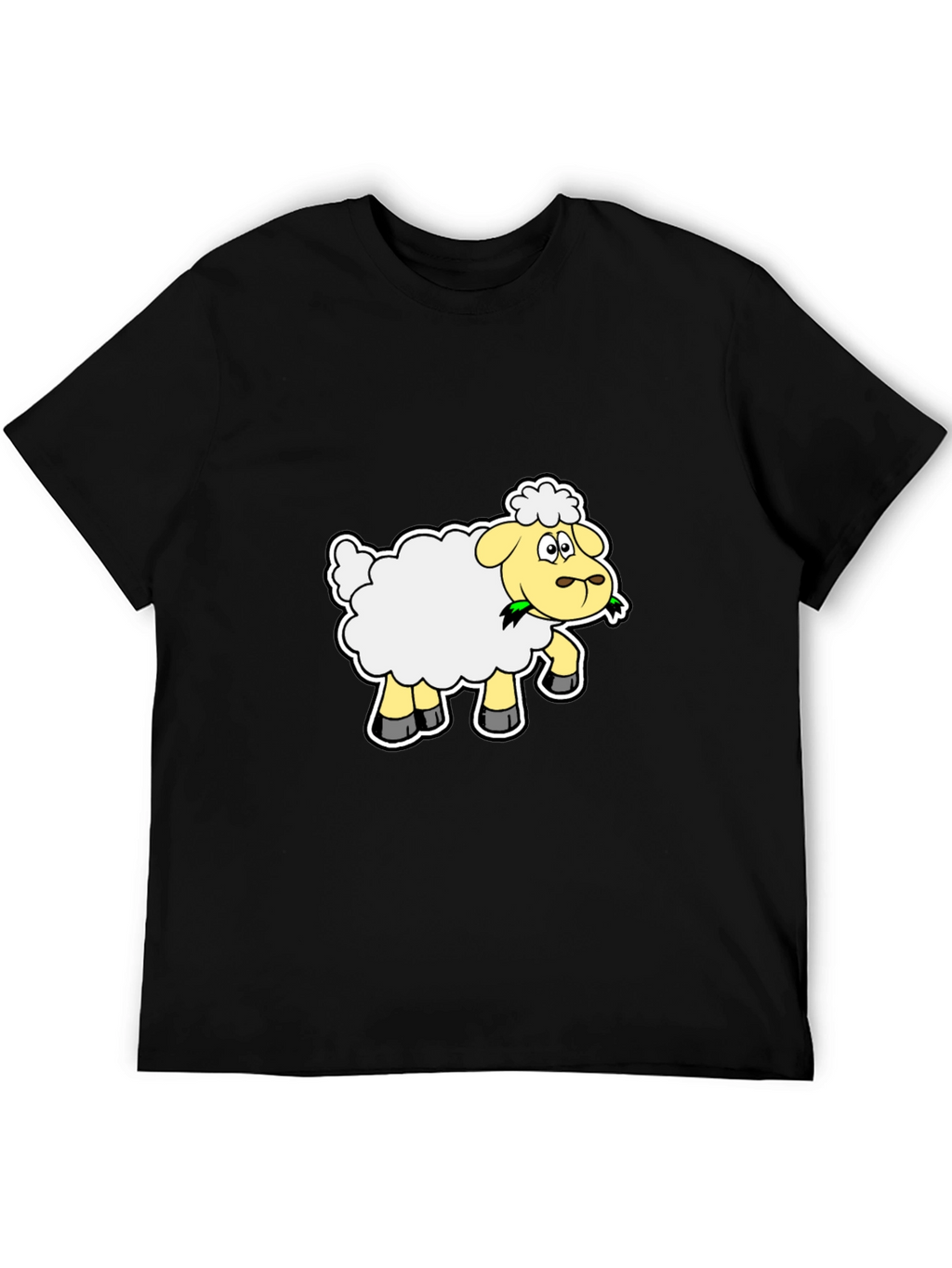 Sheep Graphic Tee - Black Cotton Blend