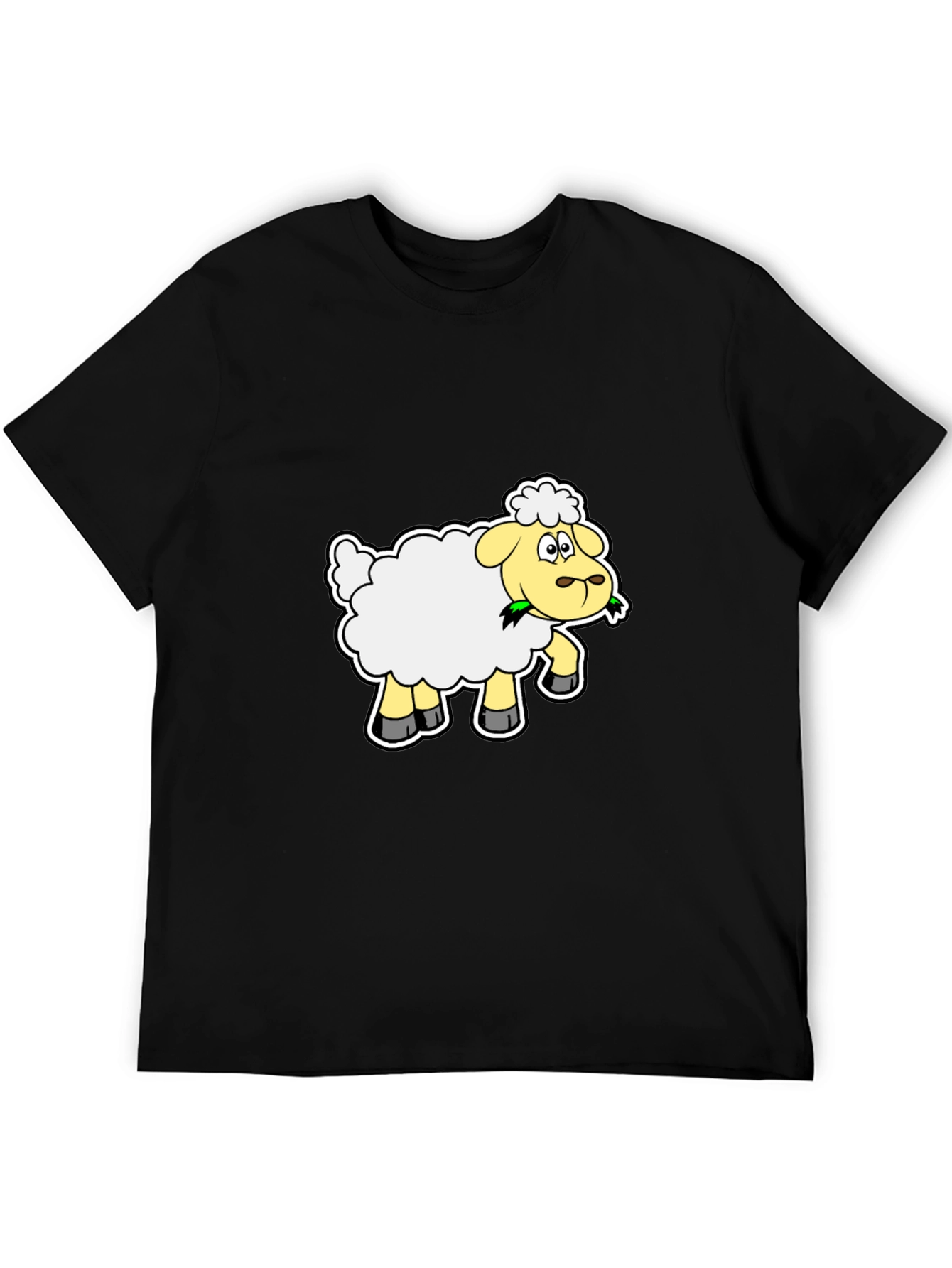 Sheep Graphic Tee - Black Cotton Blend