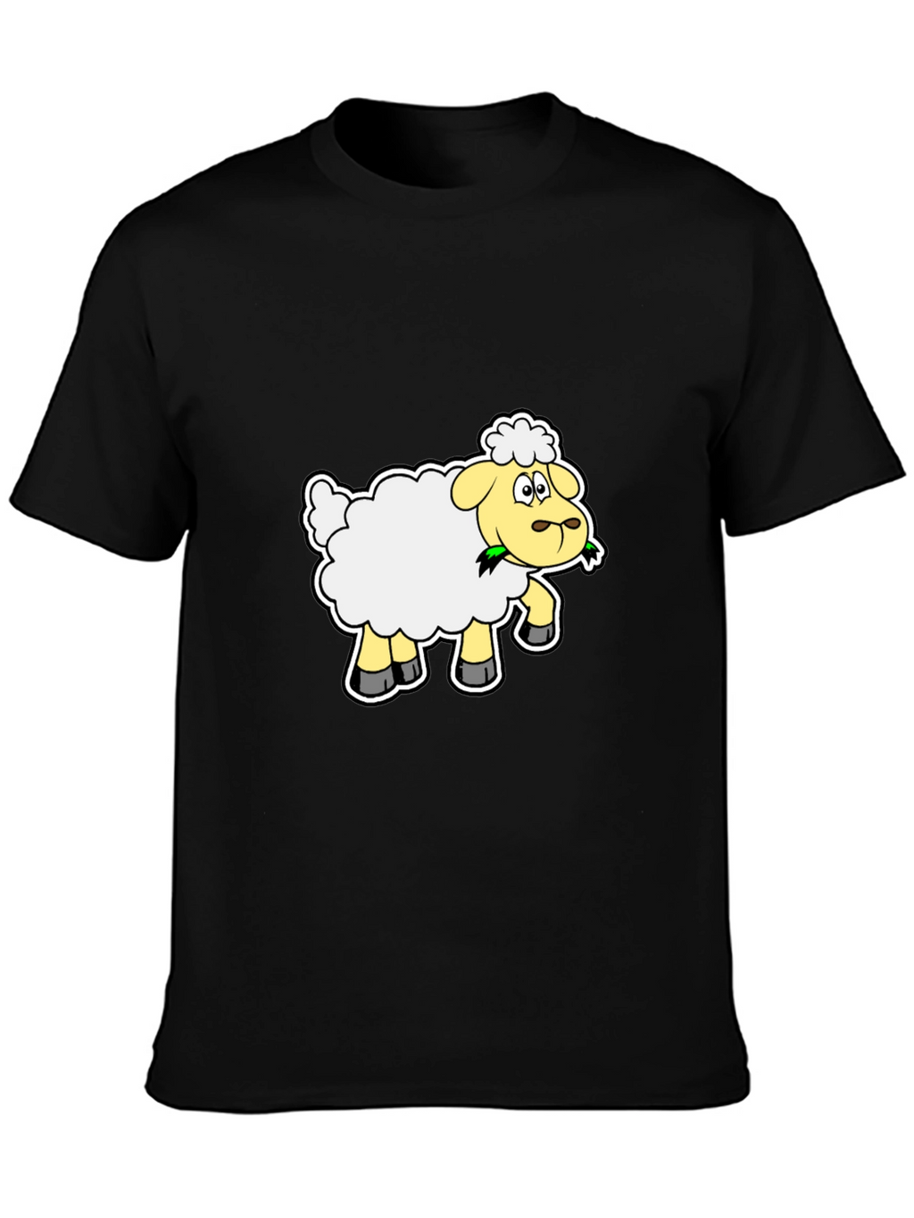 Sheep Graphic Tee - Black Cotton Blend