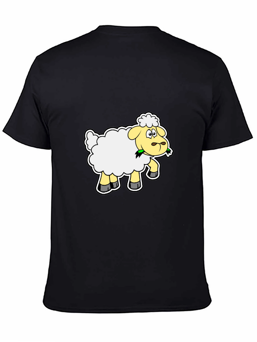 Sheep Graphic Tee - Black Cotton Blend