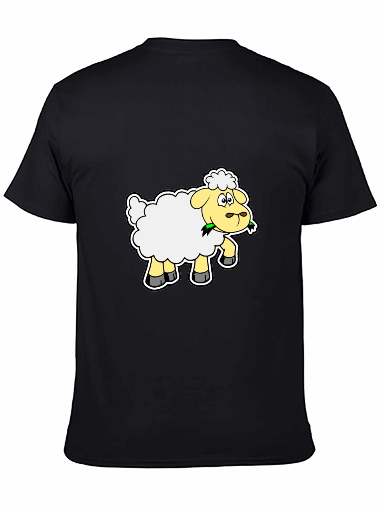 Sheep Graphic Tee - Black Cotton Blend