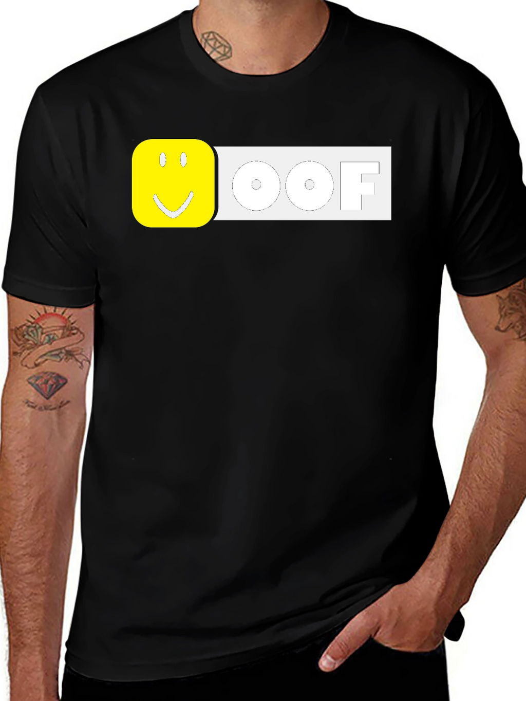 Roblox OOF Funny Graphic T-Shirt - Black