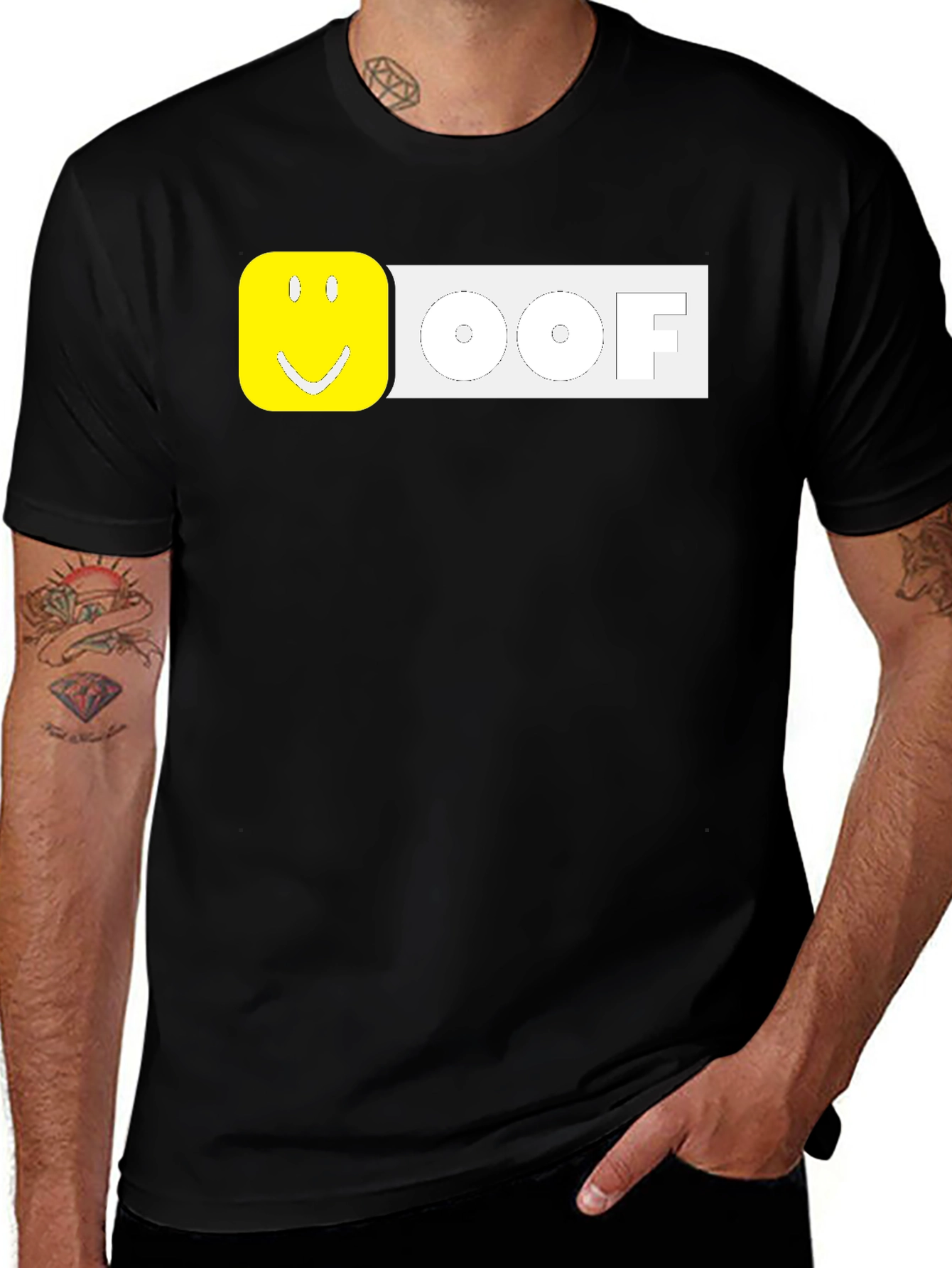 Roblox OOF Funny Graphic T-Shirt - Black