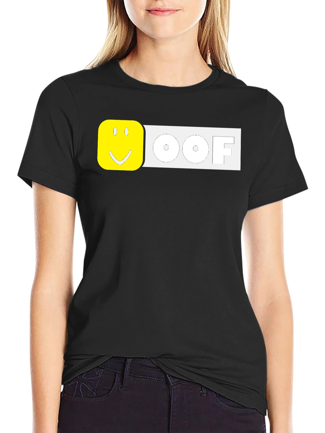 Roblox OOF Funny Graphic T-Shirt - Black