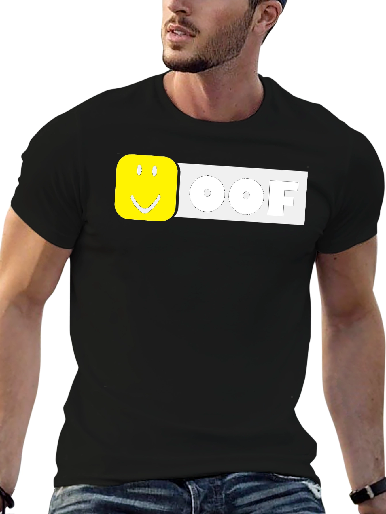 Roblox OOF Funny Graphic T-Shirt - Black