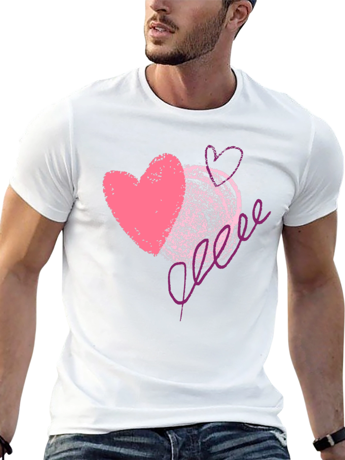 Love Scribble Graphic Tee - Romantic Valentines Day Shirt