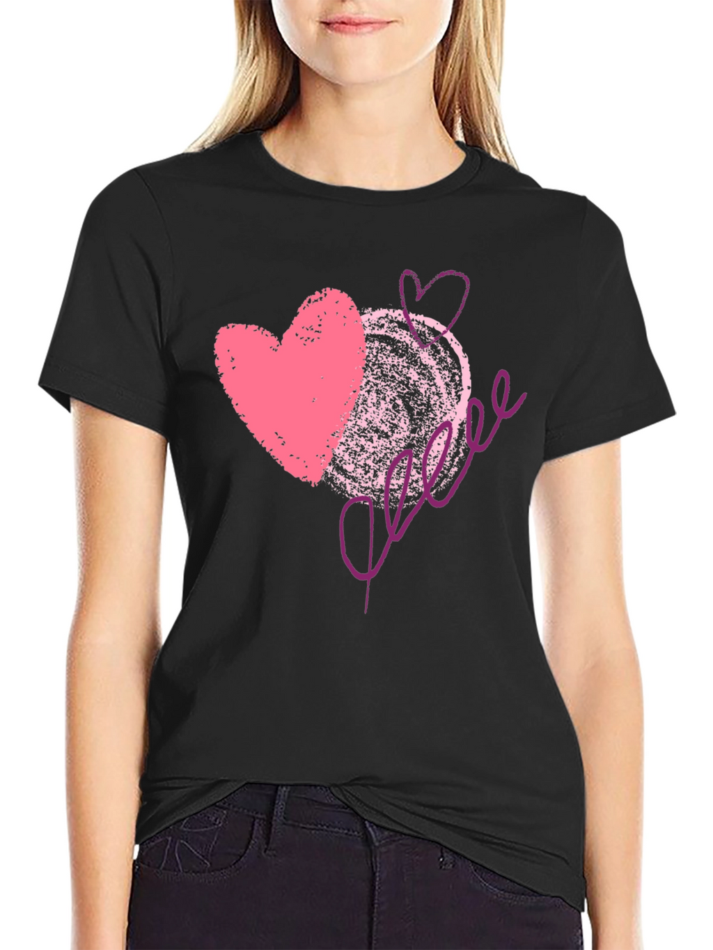 Love Scribble Graphic Tee - Romantic Valentines Day Shirt