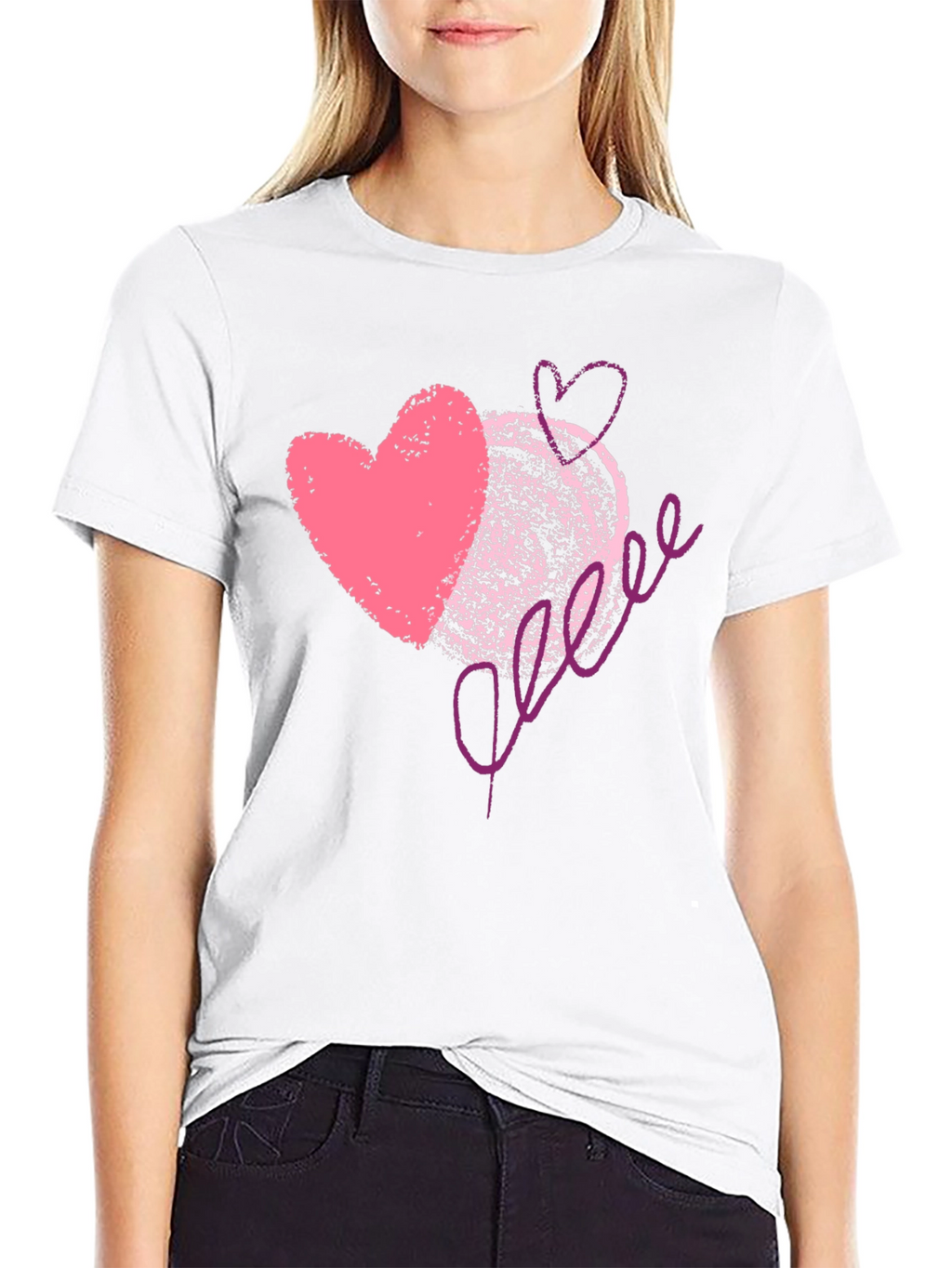 Love Scribble Graphic Tee - Romantic Valentines Day Shirt
