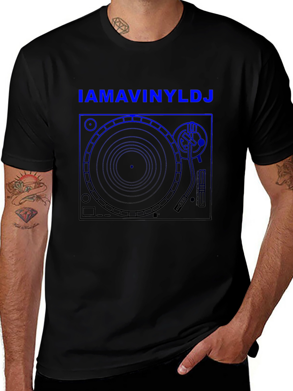 IAMAVINYLDJ T-Shirt - DJ Turntable Graphic Tee