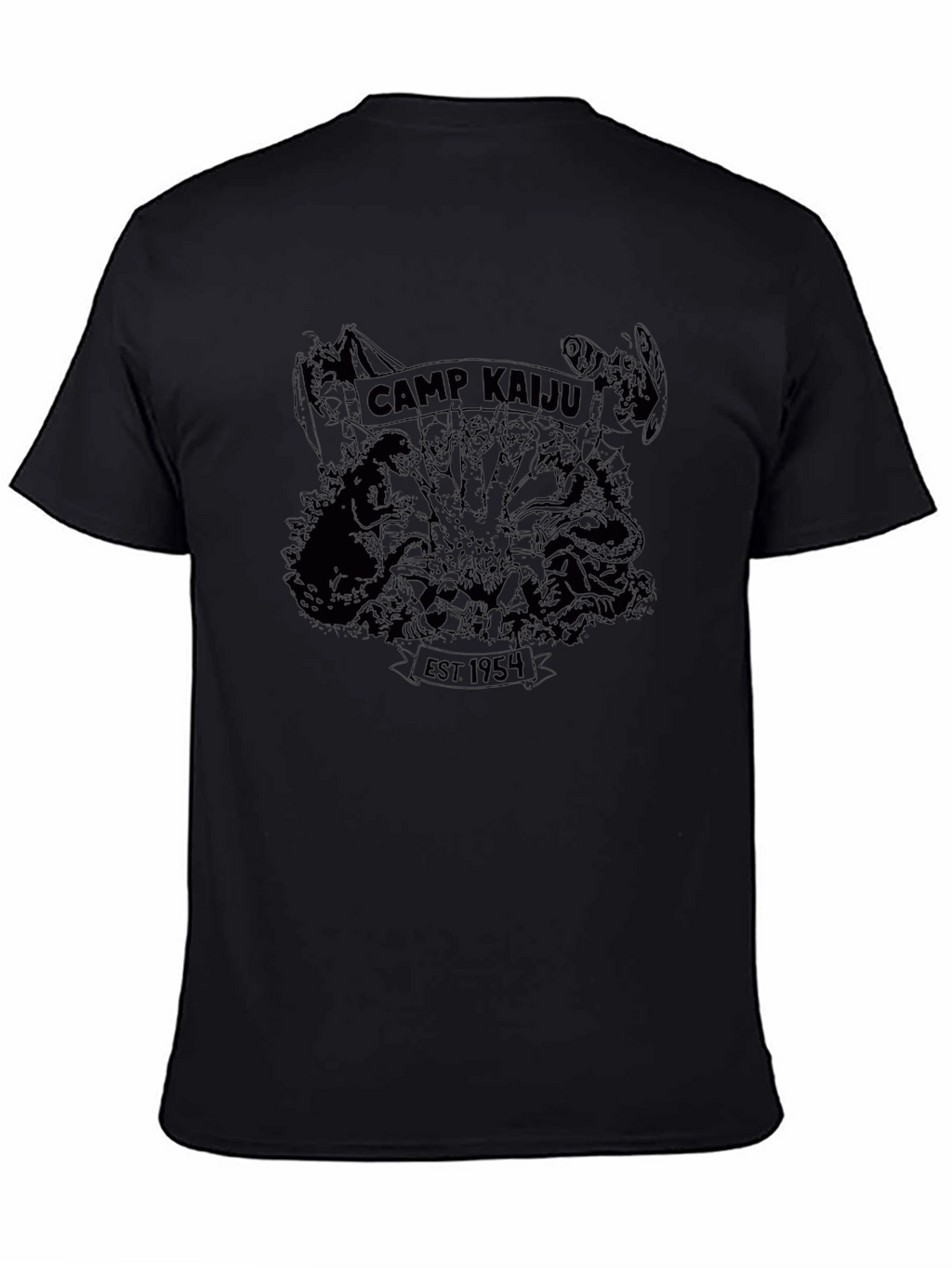 Camp Kaiju EST 1954 Black T-Shirt