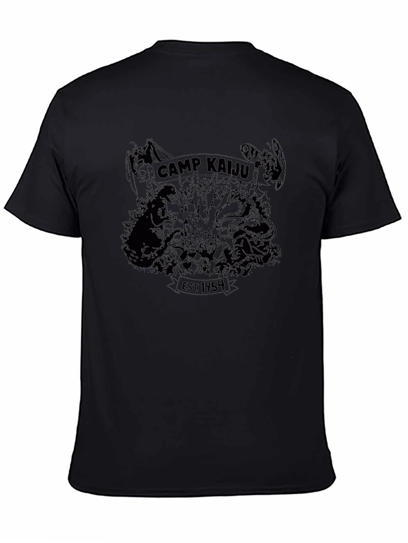 Camp Kaiju EST 1954 Black T-Shirt