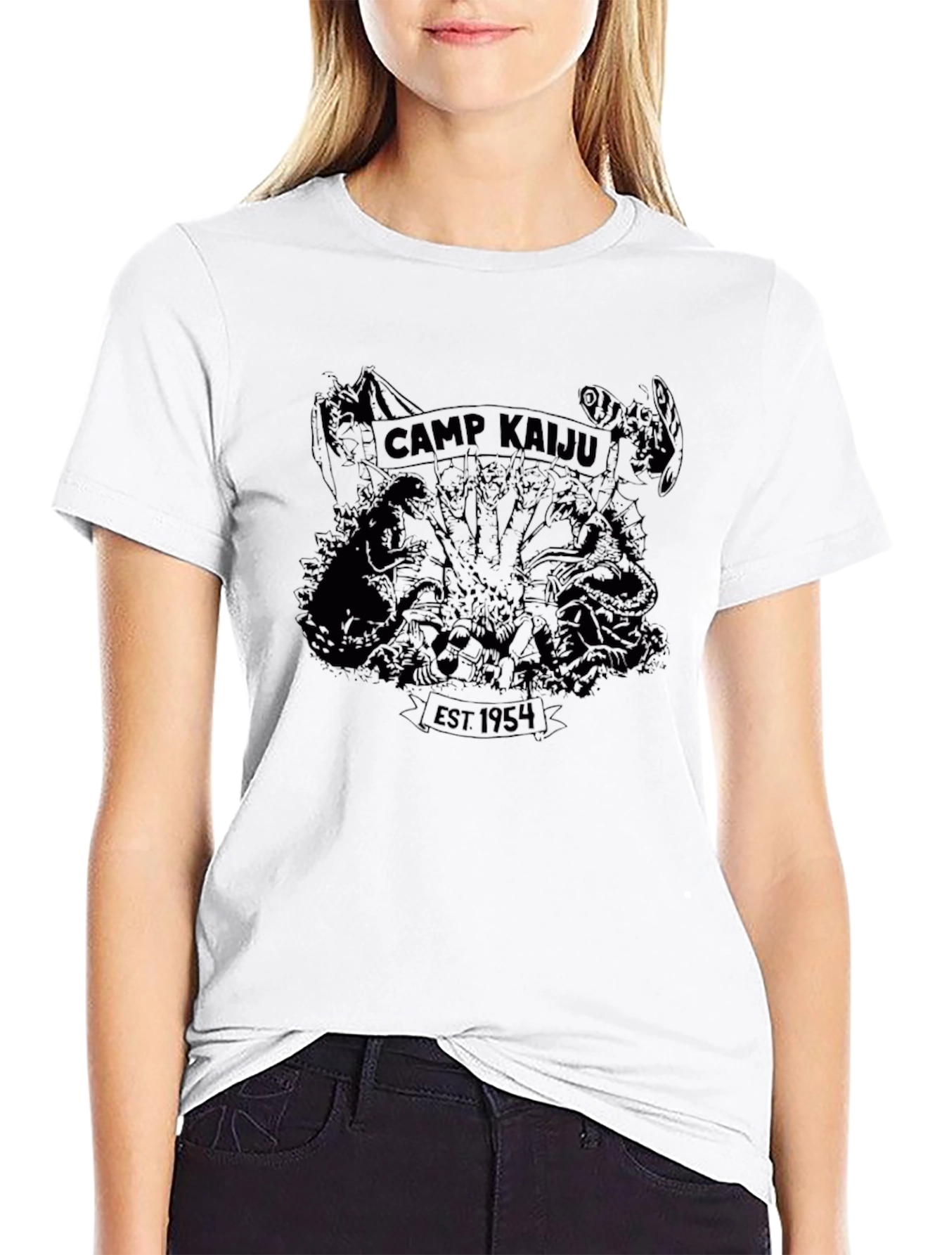 Camp Kaiju EST 1954 Black T-Shirt